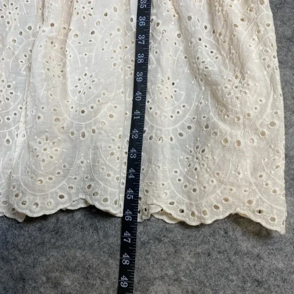 Simplee Dress Women's M Pink Lace Embroidered V Neck Pearl Buttons Baby Doll Y2K - Picture 7 of 13